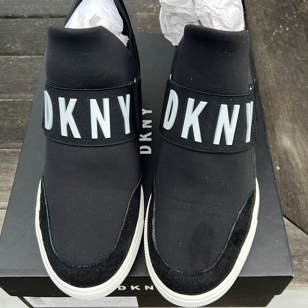 Brand New DKNY Cosmos Sneaker Wedge for sale, with the box.